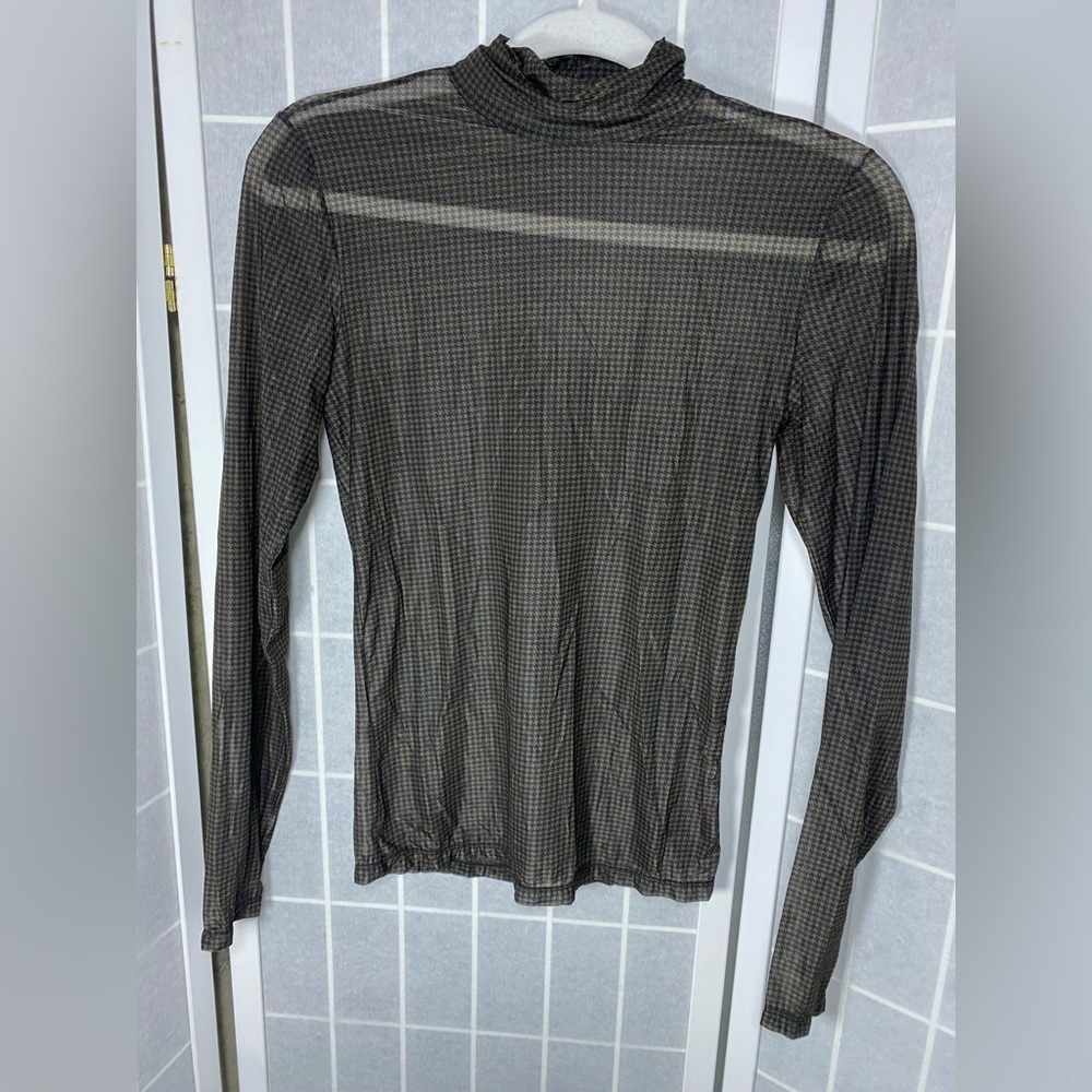 Frame Denim Houndstooth Sweater - Black and Brown